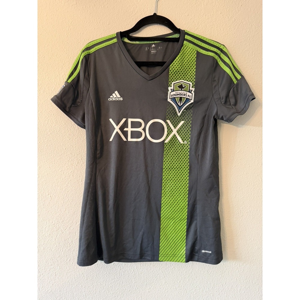 Adidas Climacool Seattle Sounders Jersey Youth Large‎ Short Sleeve Breathable